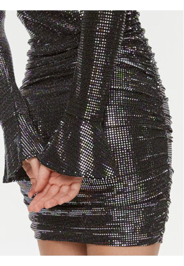 Guess Sukienka koktajlowa Britney W4RK42 KBJG0 Szary Slim Fit. Kolor: szary. Materiał: syntetyk. Styl: wizytowy