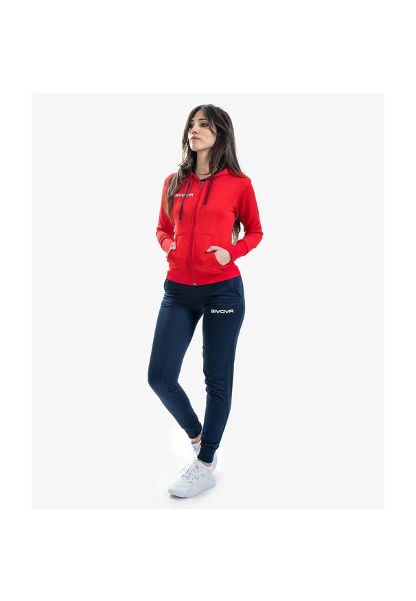 Givova Tuta Lady - Dres 2XS Granatowy. Okazja: na uczelnię. Kolor: czerwony, niebieski, wielokolorowy. Materiał: dresówka. Styl: sportowy