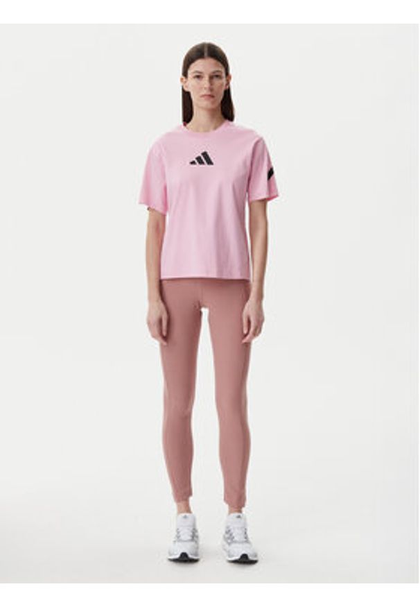 Adidas - adidas Legginsy ALL SZN JJ1246 Różowy Slim Fit. Kolor: różowy. Materiał: bawełna