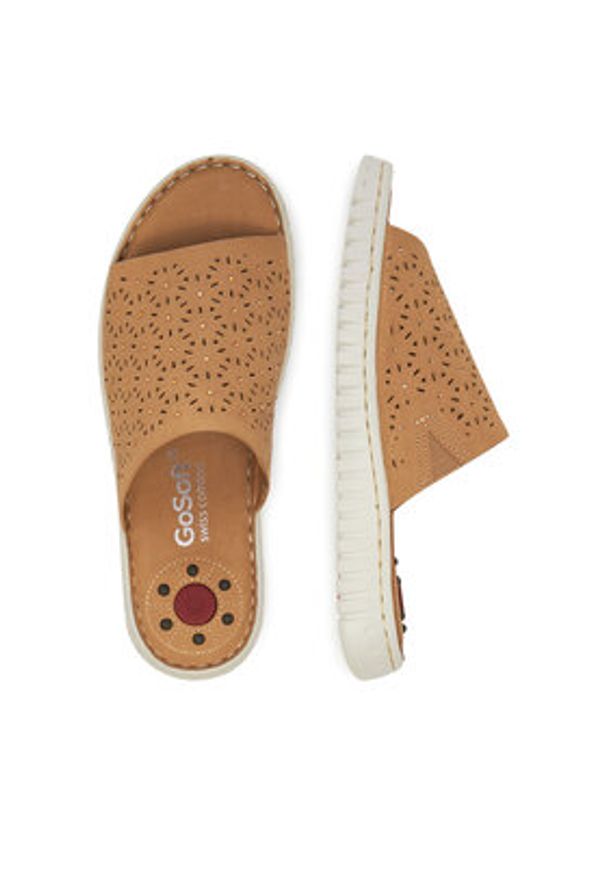 Go Soft Klapki LA3J9143-4 Beżowy. Kolor: beżowy. Materiał: materiał, syntetyk