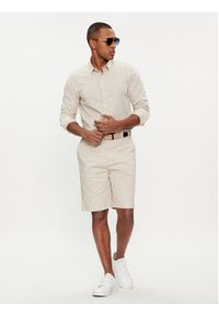 Calvin Klein Koszula K10K110856 Beżowy Slim Fit. Kolor: beżowy. Materiał: bawełna #2