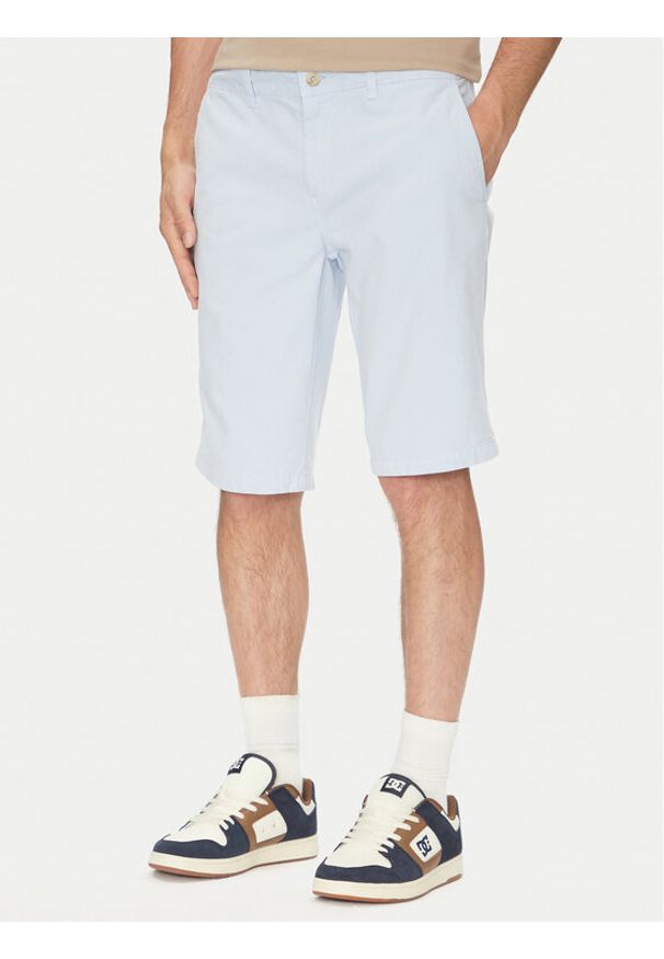 Robe di Kappa Szorty materiałowe Oris 600BTI0 Błękitny Slim Fit. Kolor: niebieski. Materiał: bawełna