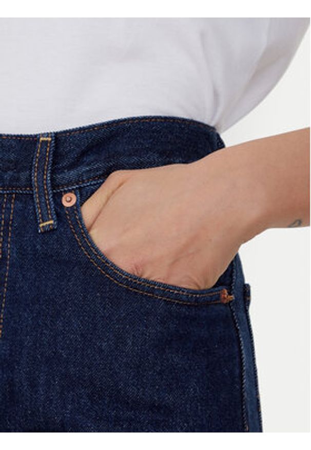 Levi's® Jeansy Ribcage A6081-0019 Granatowy Wide Leg. Kolor: niebieski
