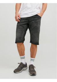 Jack & Jones - Jack&Jones Szorty jeansowe Scale 12223991 Czarny Regular Fit. Kolor: czarny. Materiał: bawełna