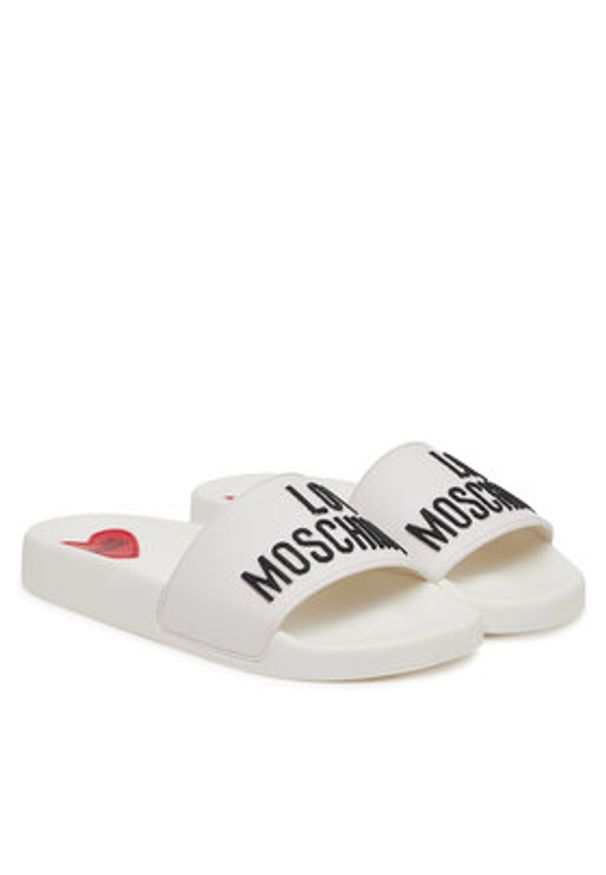 Love Moschino - LOVE MOSCHINO Klapki JA28052G0MI14100 Biały. Kolor: biały