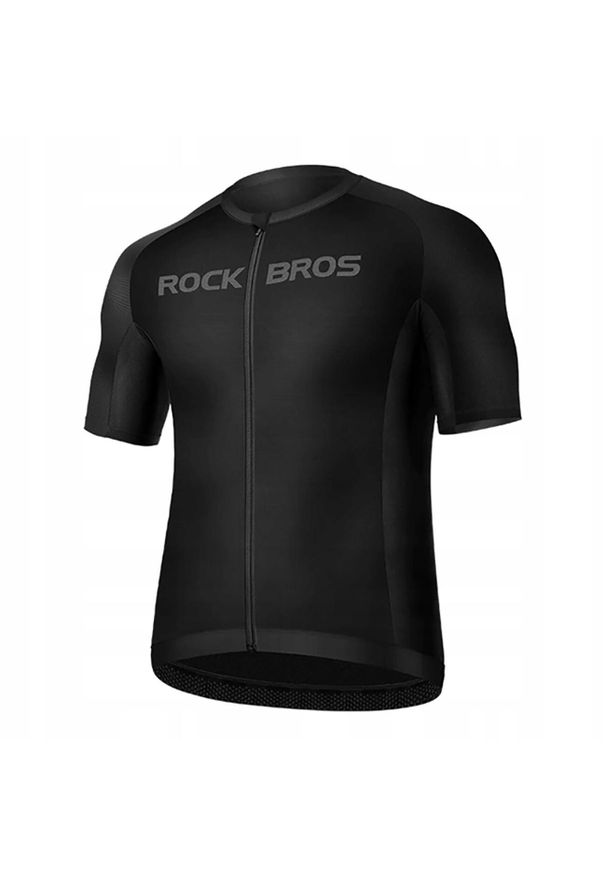 ROCKBROS - Koszulka rowerowa Rockbros męska kolarska z krótkim rękawem na rower rozmiar XL. Kolor: czarny. Długość rękawa: krótki rękaw. Długość: krótkie. Sport: kolarstwo