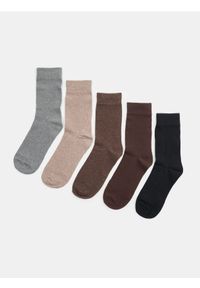 Sinsay - Prążkowane skarpetki z bawełną 5 pack - wielobarwny. Materiał: bawełna, prążkowany #1