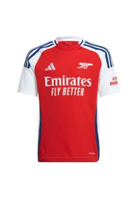 Adidas - Koszulka Arsenal 24/25 Home Kids. Kolor: wielokolorowy, czerwony, biały. Materiał: materiał