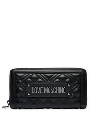 Love Moschino - LOVE MOSCHINO Duży Portfel Damski JC5600PP1LLA000A Czarny. Kolor: czarny. Materiał: skóra #1