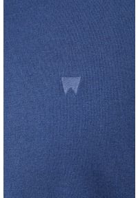 Wrangler - Sweter z domieszką wełny. Kolor: niebieski. Materiał: wełna. Długość rękawa: długi rękaw. Długość: długie #4