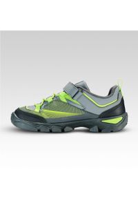 quechua - Buty turystyczne dla dzieci Quechua MH120 niskie. Zapięcie: rzepy. Kolor: żółty, zielony, wielokolorowy, szary. Materiał: tkanina, syntetyk
