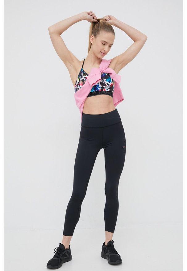 Superdry biustonosz sportowy wzorzysty. Materiał: materiał. Rodzaj stanika: odpinane ramiączka, wyciągane miseczki