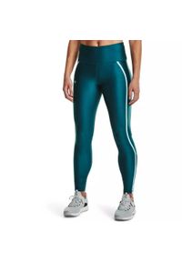 Legginsy damskie Under Armour HG Shine Mesh Leggings PKT NS. Kolor: zielony. Materiał: mesh