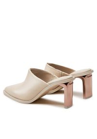 Calvin Klein Klapki Heel Mule Pump 70 LTH HW0HW02091 Écru. Materiał: skóra #3