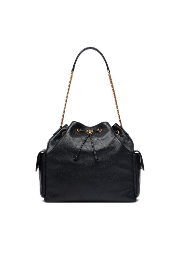 Tory Burch Torebka Charlie 185830 Czarny. Kolor: czarny. Materiał: skórzane