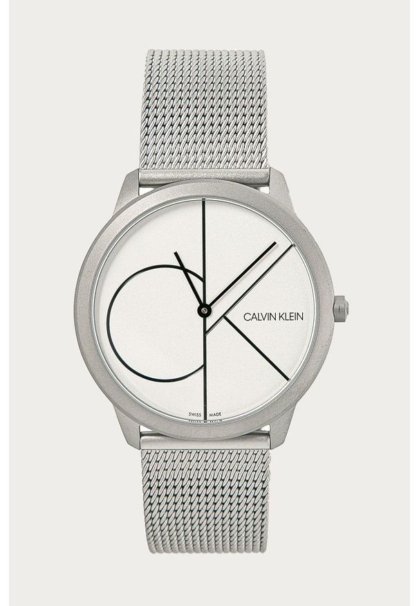 Calvin Klein - Zegarek K3M5115X. Kolor: srebrny. Materiał: materiał