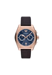 Emporio Armani Zegarek Federico AR11563 Brązowy. Kolor: brązowy. Materiał: skóra #1