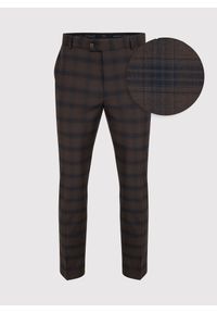 Pako Lorente - PAKO LORENTE – Brązowe spodnie garniturowe P22WP-6G-030-A-S. Kolor: brązowy. Materiał: wełna