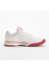 ARTENGO - Buty tenisowe damskie Artengo TS500. Kolor: różowy, biały, wielokolorowy, beżowy. Materiał: kauczuk. Szerokość cholewki: normalna. Sport: tenis