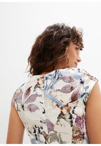 bonprix - Sukienka ołówkowa z satyny bawełnianej. Kolor: beżowy. Materiał: satyna, bawełna. Typ sukienki: ołówkowe. Styl: elegancki #3