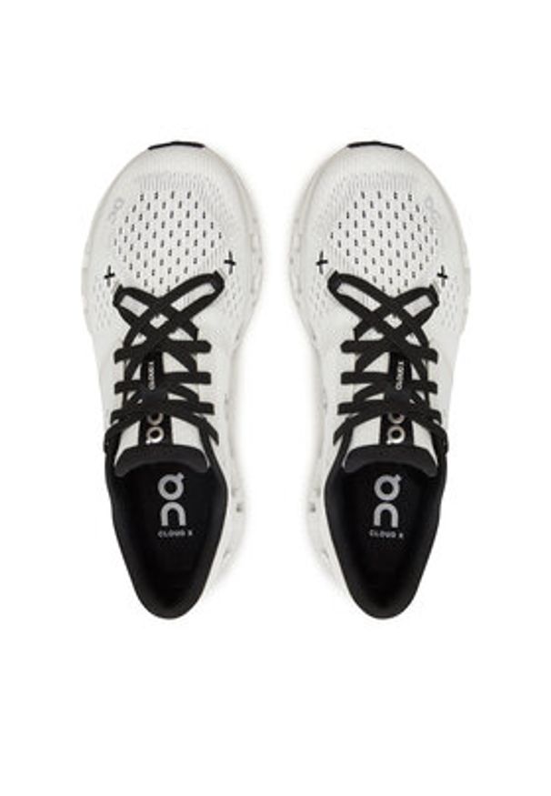 On Buty do biegania Cloud X 4 3WE30070791 Écru. Materiał: materiał