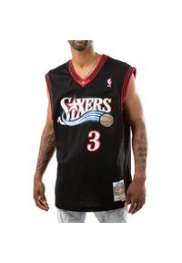 Koszulka do koszykówki męska, czarna Mitchell & Ness NBA Swingman Jersey. Kolor: czarny. Materiał: jersey. Sport: koszykówka