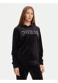 Guess Bluza V4RQ25 K0232 Czarny Regular Fit. Kolor: czarny. Materiał: syntetyk