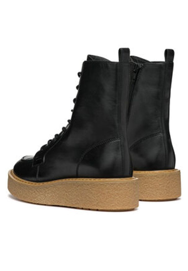 Geox Trzewiki D Elidea D36VEB 00043 C9997 Czarny. Kolor: czarny. Materiał: skóra