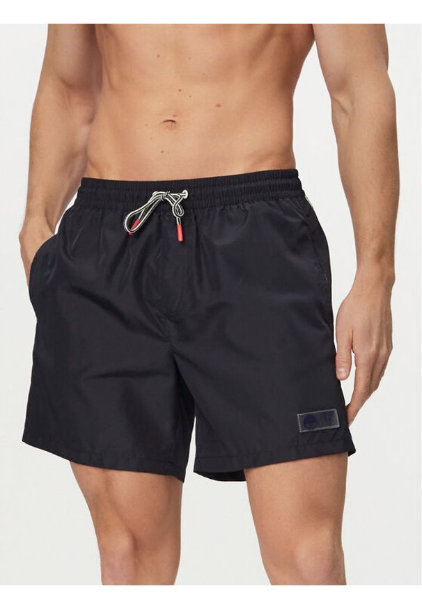 Guess Szorty kąpielowe M6GZ20 W2170 Granatowy Regular Fit. Kolor: niebieski. Materiał: syntetyk