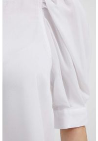 DKNY - Dkny bluzka damska kolor biały gładka. Kolor: biały. Materiał: materiał. Długość: krótkie. Wzór: gładki. Styl: klasyczny #3