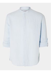 Selected Homme Koszula 16088372 Błękitny Regular Fit. Kolor: niebieski. Materiał: len #4