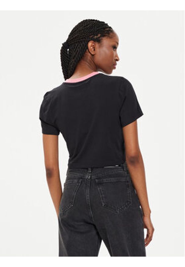 Juicy Couture T-Shirt Dump Him JCWCT23314 Czarny Slim Fit. Kolor: czarny. Materiał: bawełna