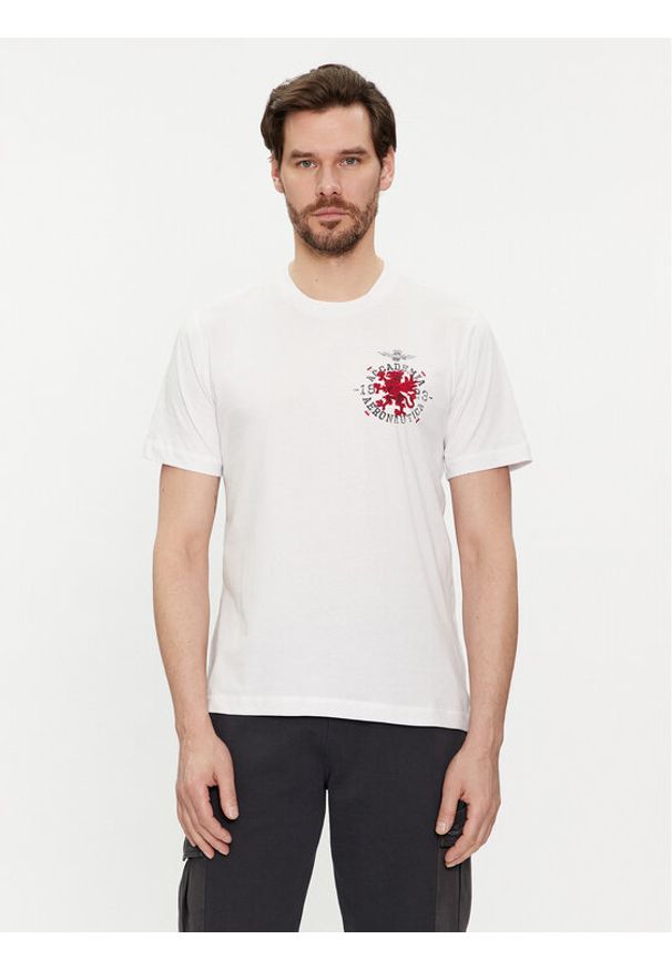 Aeronautica Militare T-Shirt 241TS2201J629 Biały Regular Fit. Kolor: biały. Materiał: bawełna
