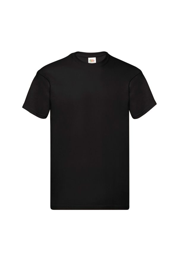 FRUIT OF THE LOOM - Oryginalna Bawełniana Koszulka Unisex Dla Dorosłych. Kolor: czarny. Materiał: bawełna. Sport: turystyka piesza