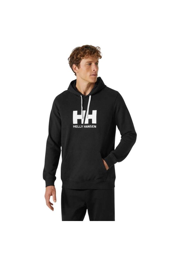 Bluza sportowa męska Helly Hansen Logo. Typ kołnierza: kaptur. Kolor: czarny. Styl: sportowy