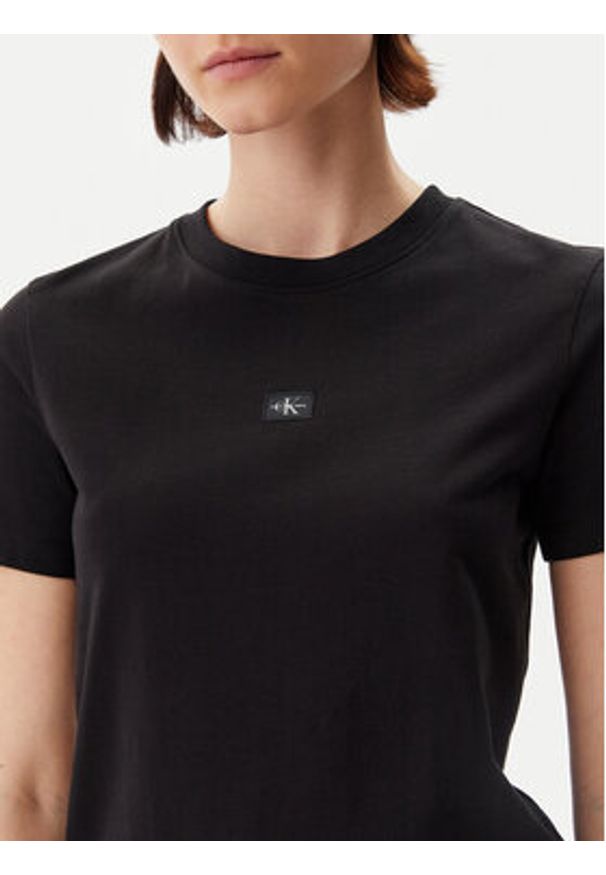 Calvin Klein Jeans T-Shirt J20J225243 Czarny Regular Fit. Kolor: czarny. Materiał: bawełna