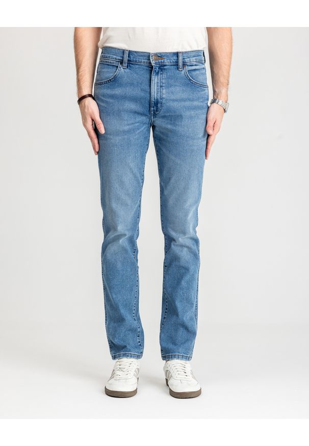 Wrangler - WRANGLER MESKIE SPODNIE JEANSOWE WRANGLER LARSTON COOL TWIST W18SYLZ70 112330749. Okazja: na co dzień. Stan: obniżony. Styl: casual, klasyczny