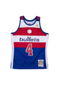 Mitchell & Ness - Jersey Washington Bullets Chris Webber. Kolor: czerwony, niebieski, wielokolorowy. Materiał: jersey. Sport: koszykówka #1