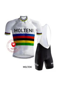 REDTED - Odzież rowerowa Vintage Molteni Rainbow - RedTed. Kolor: czarny. Materiał: poliester