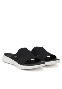 skechers - Skechers Klapki On-The-Go 600-Oceanside 140003/BKW Czarny. Kolor: czarny. Materiał: materiał #5
