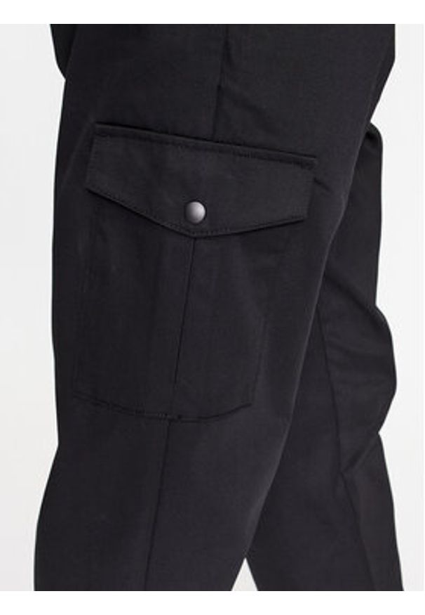Jack & Jones Spodnie materiałowe 12237534 Czarny Wide Leg. Kolor: czarny. Materiał: bawełna