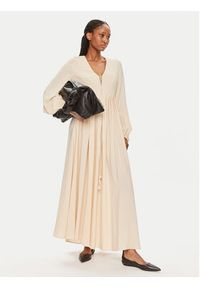Weekend Max Mara Sukienka wieczorowa Guelfi WEEKEND MAX MARA-2415221052 Beżowy Regular Fit. Kolor: beżowy. Materiał: syntetyk. Styl: wizytowy