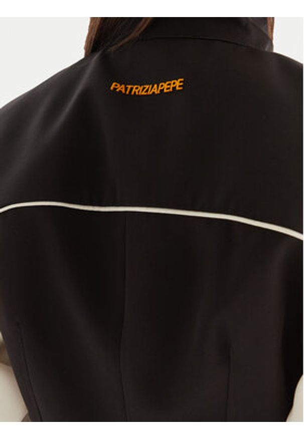 Patrizia Pepe Bluza 2M4508/A664-K103 Czarny Regular Fit. Kolor: czarny. Materiał: syntetyk