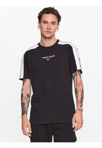 Tommy Jeans T-Shirt Detail DM0DM16893 Czarny Regular Fit. Kolor: czarny. Materiał: bawełna