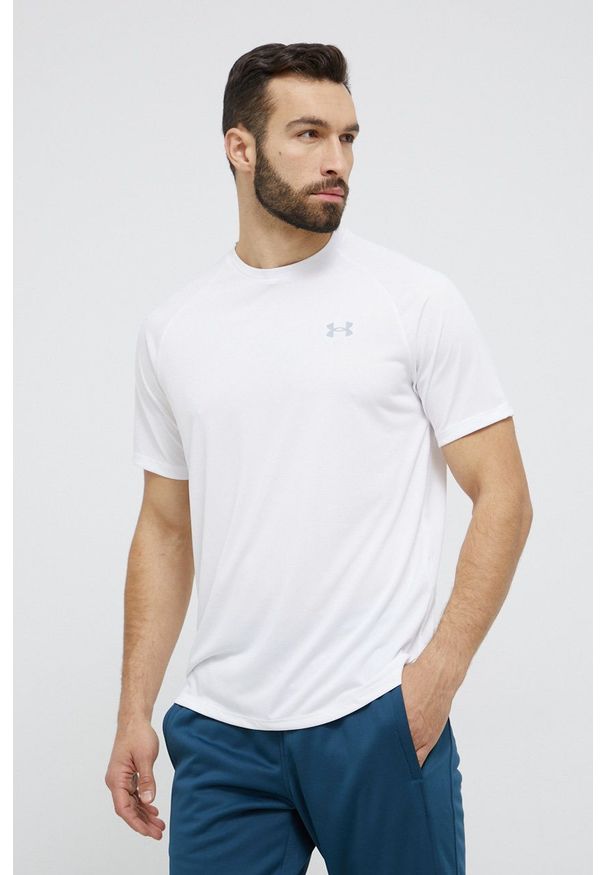 Under Armour - T-shirt Tech SS Tee 2.0. Okazja: na co dzień. Kolor: biały. Materiał: dzianina. Styl: casual