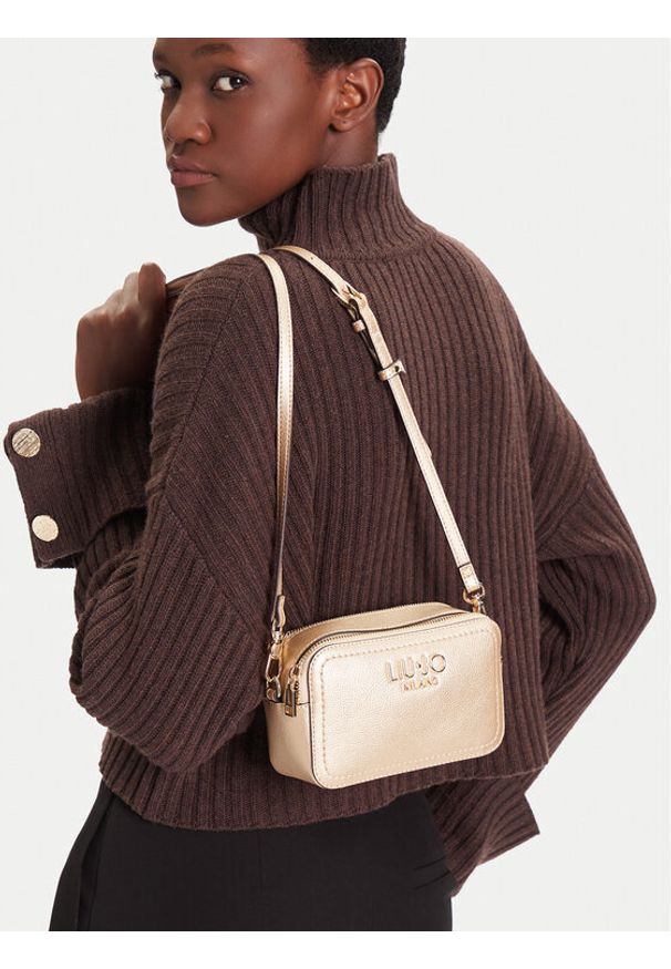 Liu Jo Torebka Ecs S camera Case AF5100 E0058 Złoty. Kolor: złoty. Materiał: skórzane