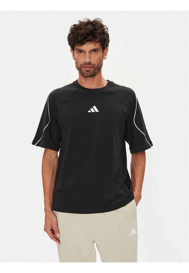 Adidas - adidas T-Shirt Stadium JN1824 Czarny Regular Fit. Kolor: czarny. Materiał: bawełna