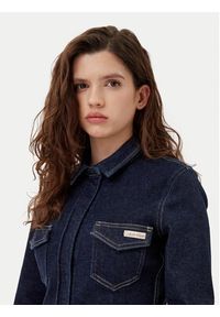 Calvin Klein Jeans Koszula jeansowa Lean J20J224539 Granatowy Regular Fit. Kolor: niebieski. Materiał: bawełna #4