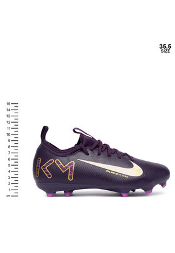 Nike Buty do piłki nożnej Jr Zoom Vapor 16 Acad Km Fg/Mg FQ8394-500 Fioletowy. Kolor: fioletowy. Materiał: skóra. Model: Nike Zoom