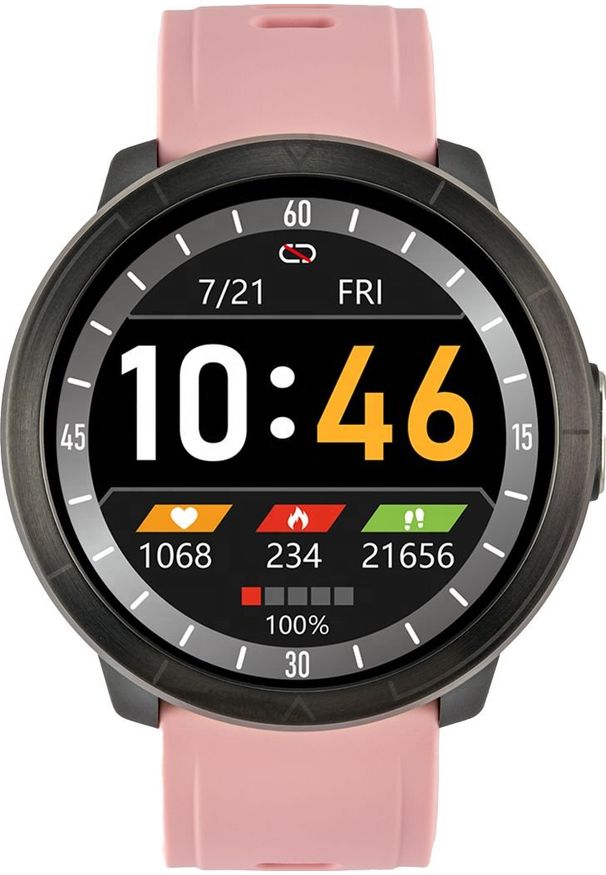 WATCHMARK - Smartwatch Watchmark WM18 Plus Różowy. Rodzaj zegarka: smartwatch. Kolor: różowy